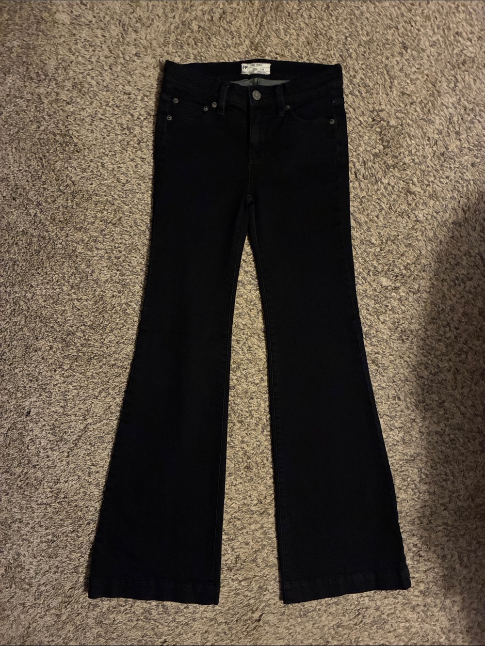 Free People Black Flare Jeans boho Women's -size 26